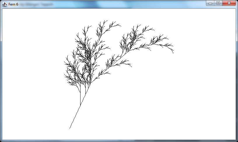 screenshot of a fern generated by an L-system